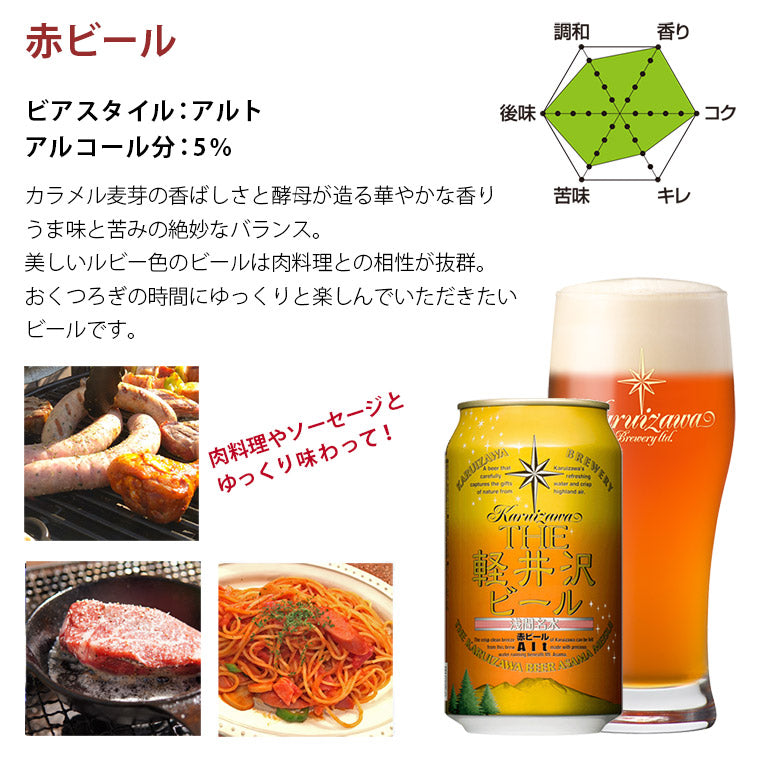 THE軽井沢ビール 赤ビール（アルト） 350ml缶・6本セット