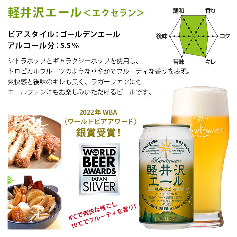 THE軽井沢ビール 軽井沢エール＜エクセラン＞ 350ml缶・6本セット