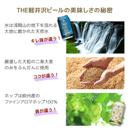 【父の日メッセージカード付き】THE軽井沢ビール 香りのクラフト柚子入り 6種飲み比べセット 350ml缶×6本 N-EV
