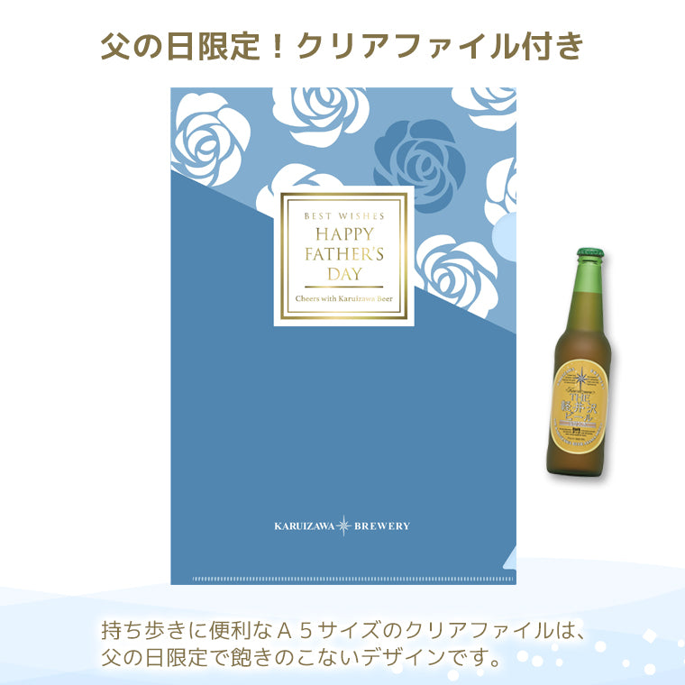 【父の日ギフト】クリアファイル付き THE軽井沢ビール ギフト 330ml瓶×2本 350ml缶×6本 G-RI-F