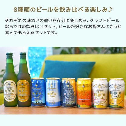 【父の日ギフト】メッセージシート付き THE軽井沢ビール ギフト 330ml瓶×2本 350ml缶×6本 G-RI-F