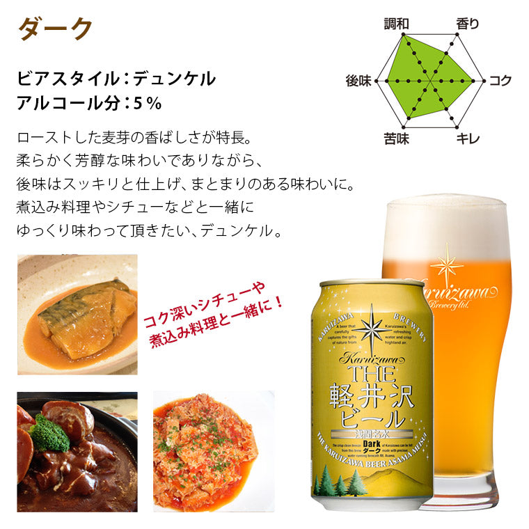 THE軽井沢ビール ダーク 350ml缶・ケース販売（24本）