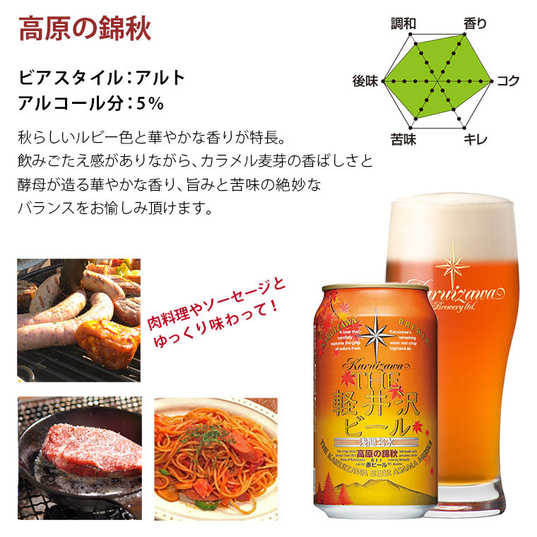THE軽井沢ビール 高原の錦秋  350ml缶・6本セット