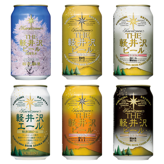 【特別会員価格】THE軽井沢ビール 桜花爛漫プレミアム入り 6種飲み比べセット 350ml缶×6本 N-DP