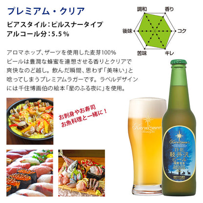 【父の日ギフト】クリアファイル付き THE軽井沢ビール ギフト 330ml瓶×4本 350ml缶×8本 G-RH-F